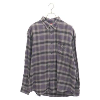 シュプリーム(Supreme)のSUPREME シュプリーム 24SS Plaid Flannel Shirt プレイド フランネルシャツ ボタンダウン長袖シャツ パープル(シャツ)