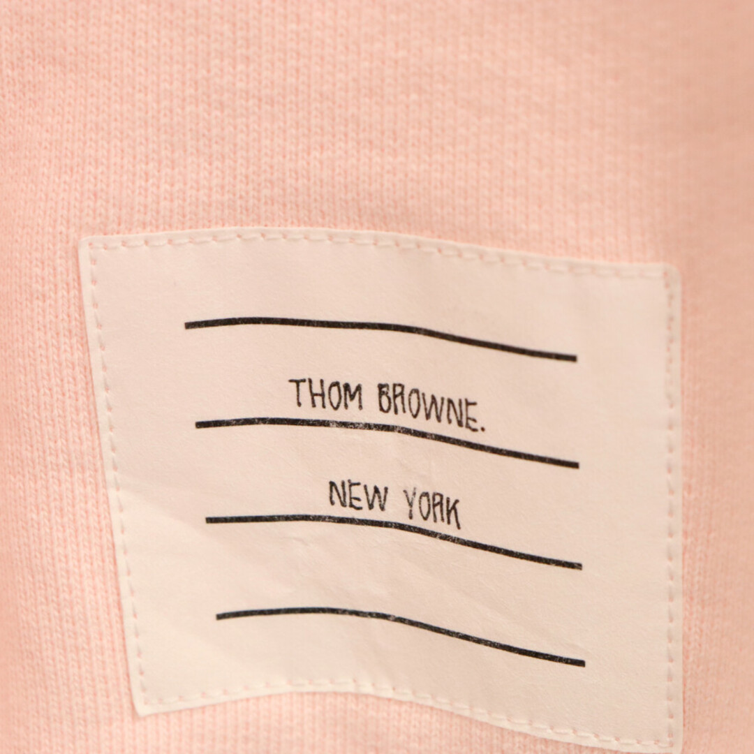 THOM BROWNE(トムブラウン)のTHOM BROWNE トムブラウン PINK CLASSIC COTTON LOOPBACK GARMENT DYED CREWNECK SWEATSHIRT FJT160B-03377680 クルーネックスウェットトレーナー ピンク　レディース メンズのトップス(スウェット)の商品写真