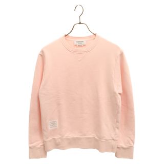 トムブラウン(THOM BROWNE)のTHOM BROWNE トムブラウン PINK CLASSIC COTTON LOOPBACK GARMENT DYED CREWNECK SWEATSHIRT FJT160B-03377680 クルーネックスウェットトレーナー ピンク　レディース(スウェット)