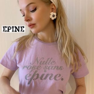 épine - 【美品♡】épine glitter tee lavender 半袖　Tシャツ