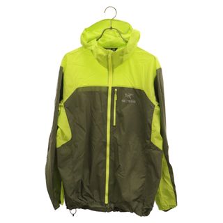 アークテリクス(ARC'TERYX)のARC'TERYX アークテリクス Squamish Hoody X000007441 スコーミッシュ フーディ ロゴプリント ジップアップナイロンジャケット イエロー/カーキ(ナイロンジャケット)