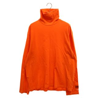 HERON PRESTON ヘロンプレストン CTNMB Turtle Neck ネックロゴ ハイネックロングスリーブカットソー 長袖Tシャツ オレンジ HMAB027C99JER001(Tシャツ/カットソー(半袖/袖なし))