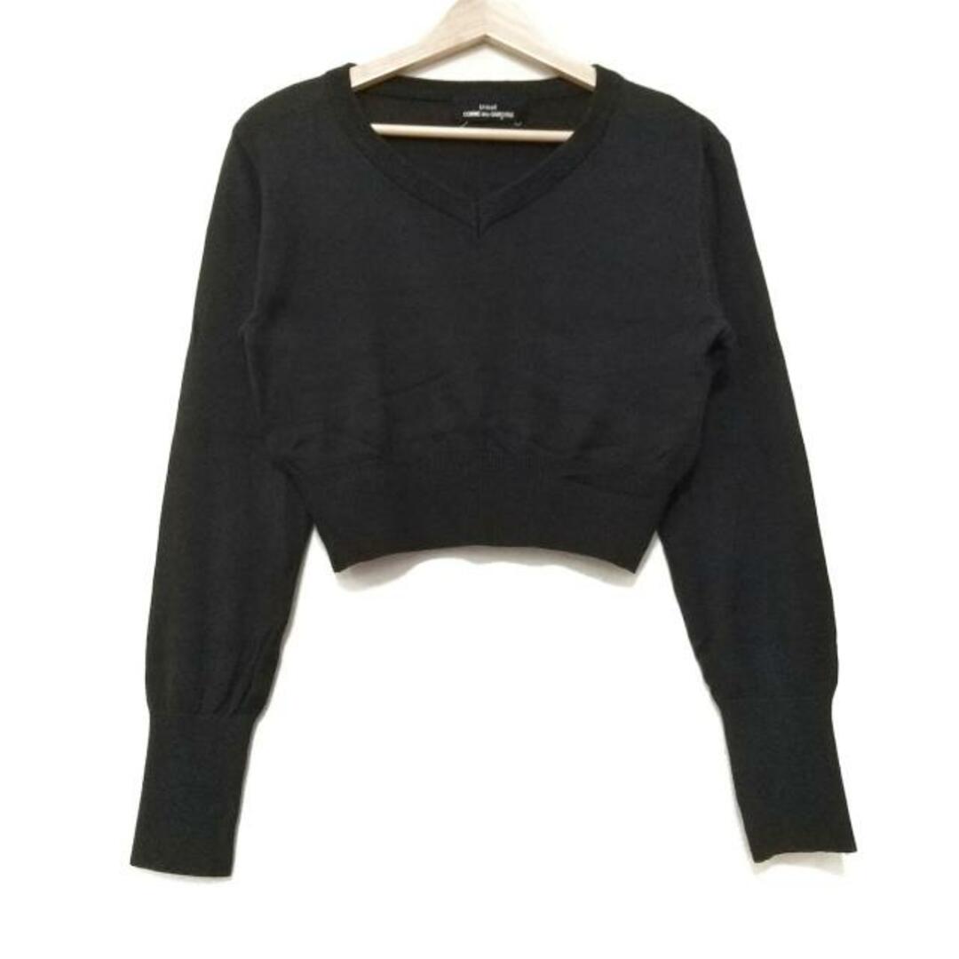 tricot COMMEdesGARCONS(トリココムデギャルソン) 長袖セーター レディース美品  - 黒 Vネック レディースのトップス(ニット/セーター)の商品写真