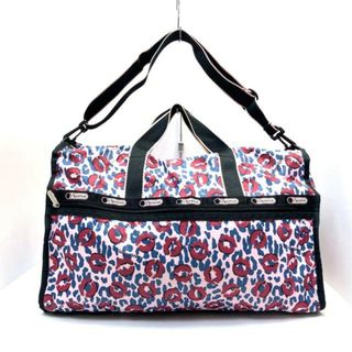 レスポートサック(LeSportsac)のLESPORTSAC(レスポートサック) ボストンバッグ美品  - ライトピンク×ブルー×ピンク 豹柄/リップ レスポナイロン(ボストンバッグ)