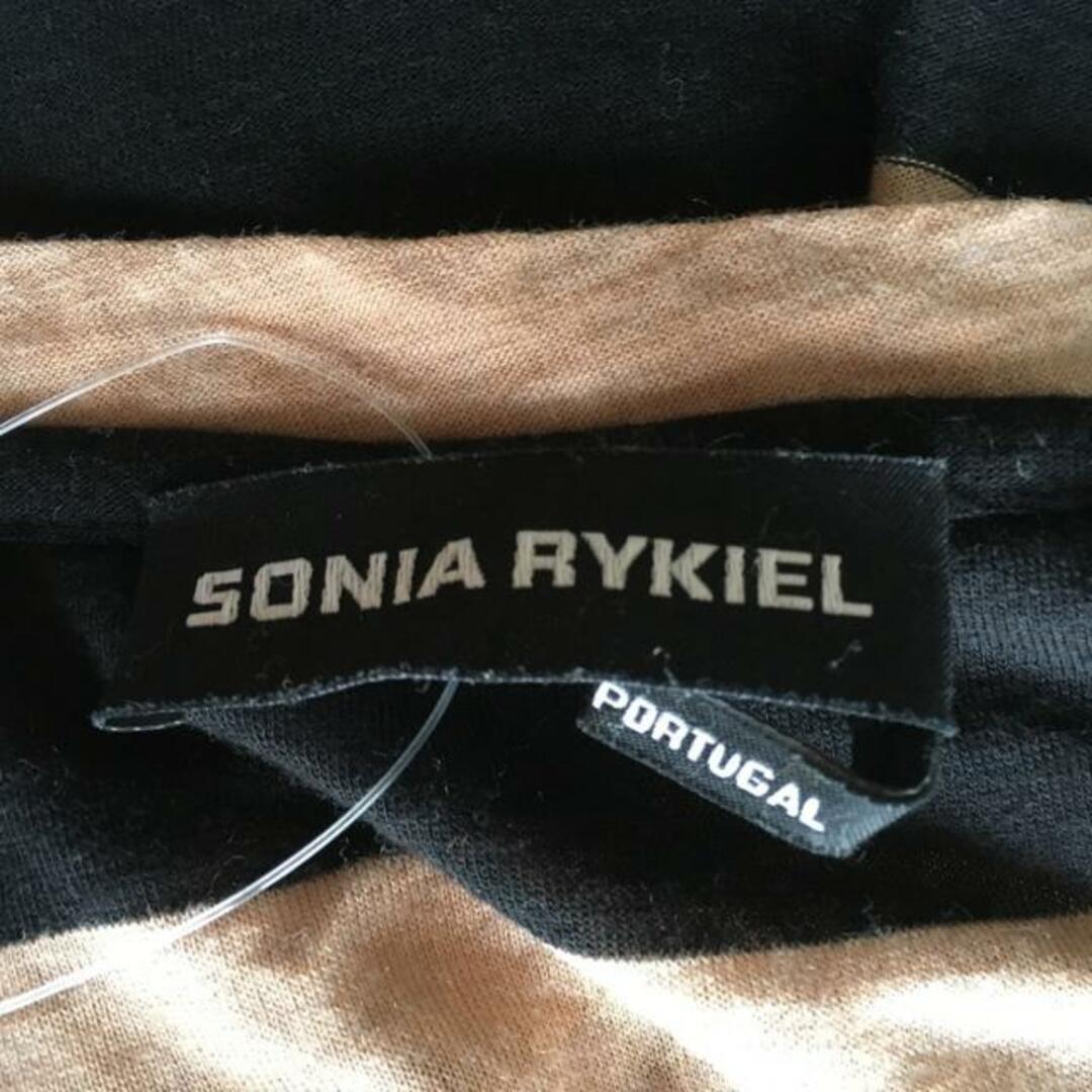 SONIA RYKIEL(ソニアリキエル)のSONIARYKIEL(ソニアリキエル) 長袖セーター サイズXS レディース - ブラウン×黒 Vネック/ボーダー レディースのトップス(ニット/セーター)の商品写真