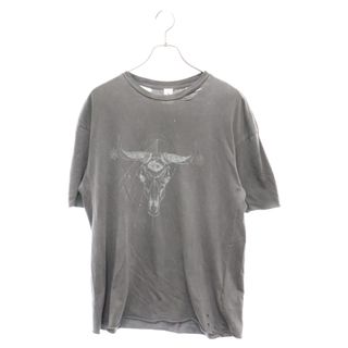 ALCHEMIST アルケミスト 18AW ダメージ加工 プリント半袖Tシャツ グレー AL-A18-0000-020(Tシャツ/カットソー(半袖/袖なし))