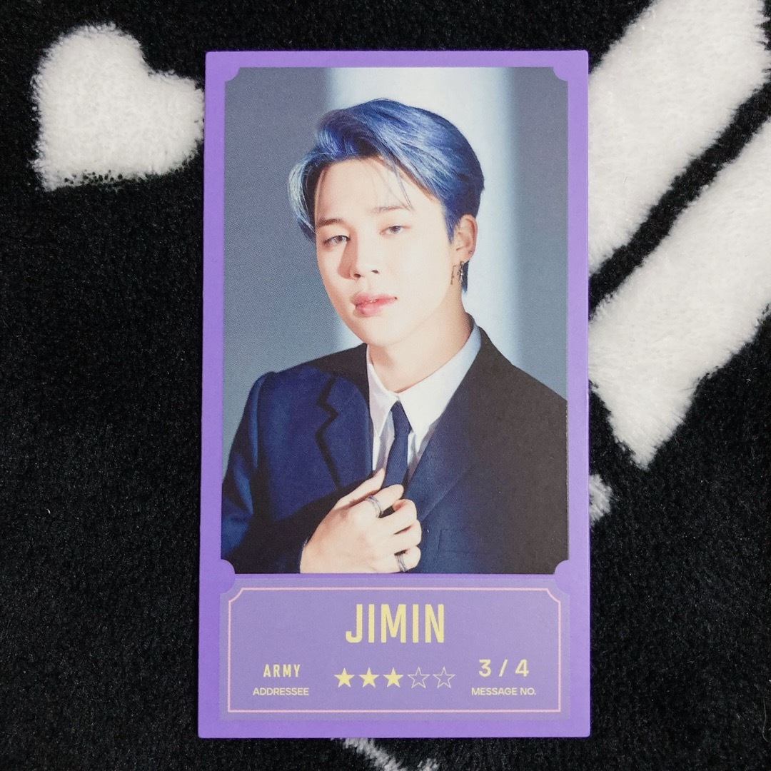 防弾少年団(BTS)(ボウダンショウネンダン)の【公式】BTS バンバンコン メッセージフォト Jimin ジミン ③ エンタメ/ホビーのタレントグッズ(アイドルグッズ)の商品写真