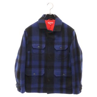 シュプリーム(Supreme)のSUPREME シュプリーム 08AW Wool Cruiser Jacket ウールクルーザージャケット バッファローチェック ブルー(フライトジャケット)