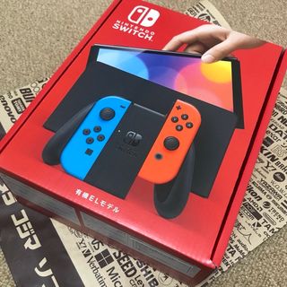 ニンテンドースイッチ(Nintendo Switch)の【新品未使用】Nintendo Switch 有機EL モデル 本体 ネオン(家庭用ゲーム機本体)