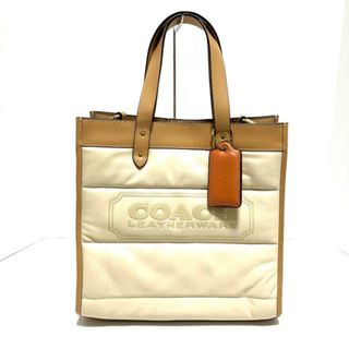 コーチ(COACH)のCOACH(コーチ) トートバッグ フィールド トート ウィズ カラーブロック キルティング アンド コーチ バッジ C6847 アイボリー×ライトブラウン レザー(トートバッグ)