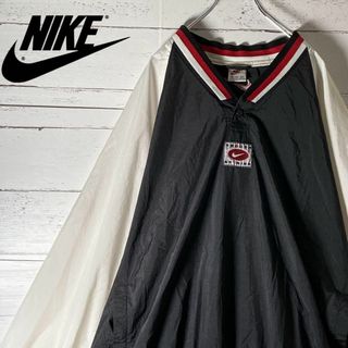 ナイキ(NIKE)の136 【ビッグサイズ2XL】ナイキ☆90sセンターロゴ ナイロンジャケット希少(ナイロンジャケット)