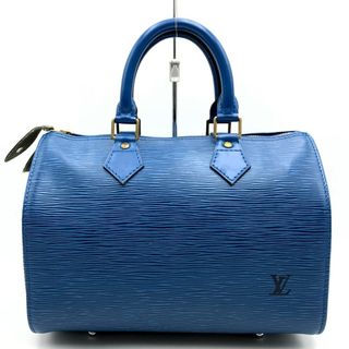 ルイヴィトン(LOUIS VUITTON)の【ベタ無し】ルイ・ヴィトン M43015 スピーディ25 エピ ハンドバッグ ミニボストンバッグ ブルー レディース LOUIS VUITTON【中古】(ハンドバッグ)