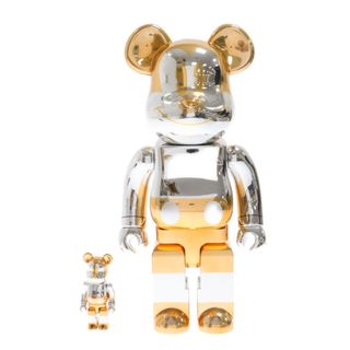 メディコムトイ(MEDICOM TOY)のMEDICOM TOY メディコムトイ MICKEY THE TRUE ORIGINAL BE@RBRICK Sorayama 100%&400% 空山 基 渋谷PARCO 2G TOKYO オープン記念限定 ミッキーマウス フィギュア 人形 ゴールド/シルバー(その他)