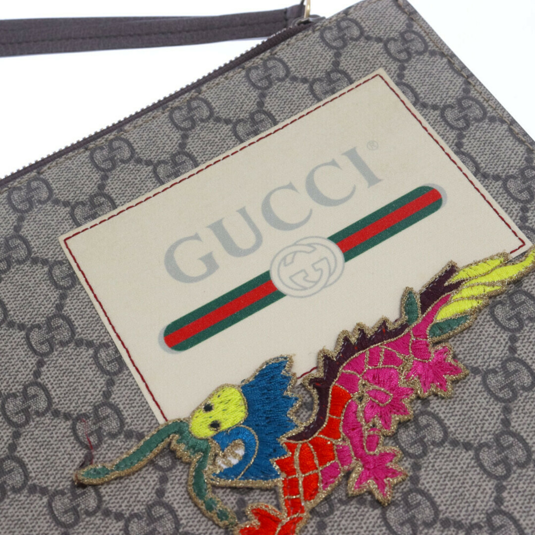 Gucci(グッチ)のGUCCI グッチ クーリエ GGスプリーム クラッチバッグ ベージュ 474083 メンズのバッグ(セカンドバッグ/クラッチバッグ)の商品写真