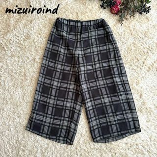 ミズイロインド(mizuiro ind)のmizuiroind ミズイロインド　チェック　ワイドパンツ　ガウチョパンツ(その他)