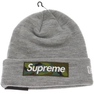 シュプリーム(Supreme)のSUPREME シュプリーム 23AW×NEW ERA Box Logo Beanie ニューエラ ボックスロゴビーニー ニットキャップ 帽子 グレー(ニット帽/ビーニー)