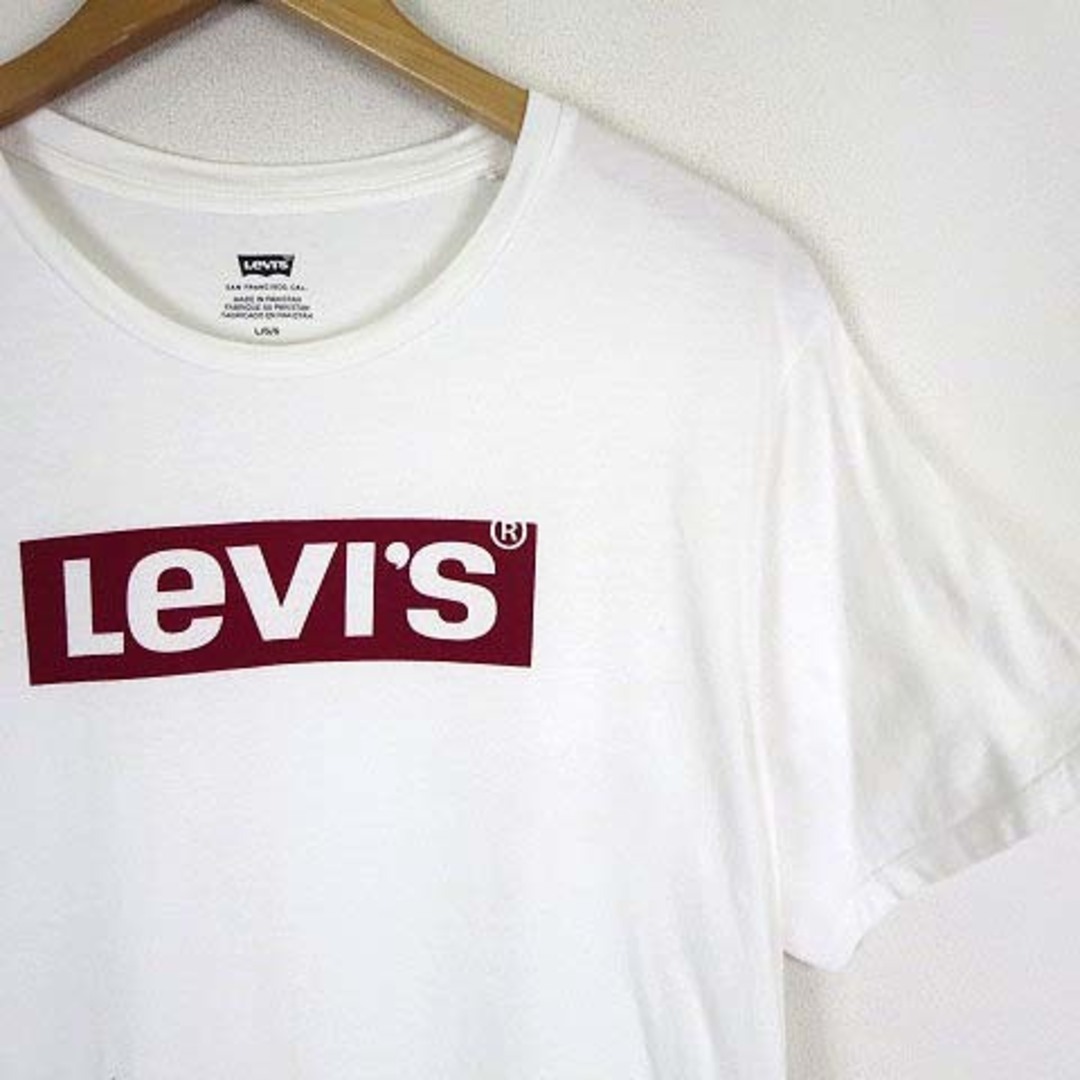 Levi's(リーバイス)のリーバイス Tシャツ ロゴ プリント クルーネック コットン 半袖 L 白 赤 メンズのトップス(Tシャツ/カットソー(半袖/袖なし))の商品写真