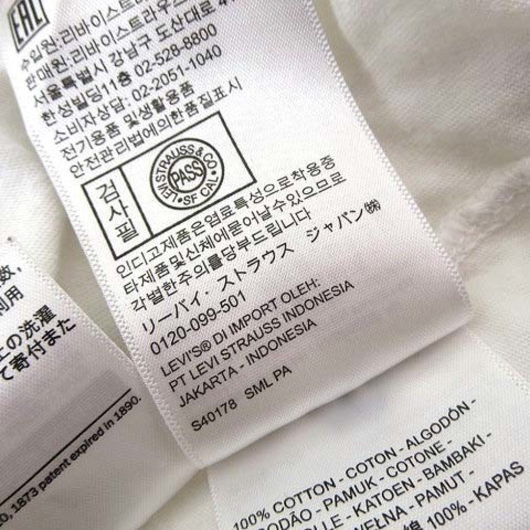 Levi's(リーバイス)のリーバイス Tシャツ ロゴ プリント クルーネック コットン 半袖 L 白 赤 メンズのトップス(Tシャツ/カットソー(半袖/袖なし))の商品写真