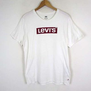 リーバイス(Levi's)のリーバイス Tシャツ ロゴ プリント クルーネック コットン 半袖 L 白 赤(Tシャツ/カットソー(半袖/袖なし))