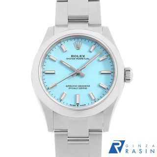 ロレックス(ROLEX)のロレックス オイスターパーペチュアル31 277200 ターコイズブルー ホワイトバー ランダム番 レディース 中古 腕時計(腕時計)