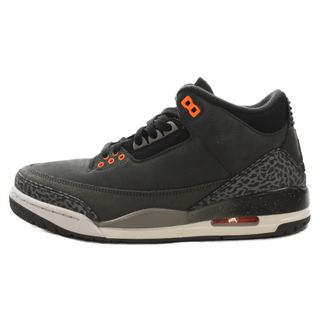 ナイキ(NIKE)のNIKE ナイキ AIR JORDAN 3 RETRO エアジョーダン3 レトロ スニーカー ブラック/オレンジ US8.5/26.5cm CT8532‐080(スニーカー)