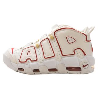 ナイキ(NIKE)のNIKE ナイキ AIR MORE UPTEMPO WHITE/VARSITY RED エアモアアップテンポ ハイカットスニーカー ホワイト/レッド US9/27cm 921948-102(スニーカー)