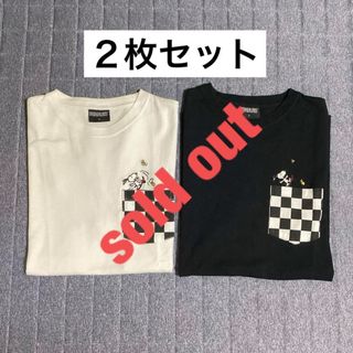 スヌーピー　メンズ　半袖  Tシャツ　2枚セット(Tシャツ/カットソー(半袖/袖なし))