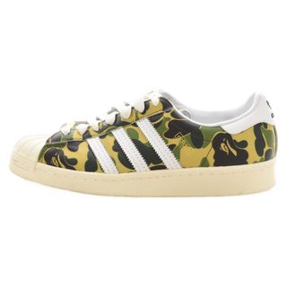 A BATHING APE - A BATHING APE アベイシングエイプ ×adidas SUPER STAR 80S BAPE アディダス スーパースター ローカットスニーカーグリーン/カモ US6.5/24.5cm GZ8981