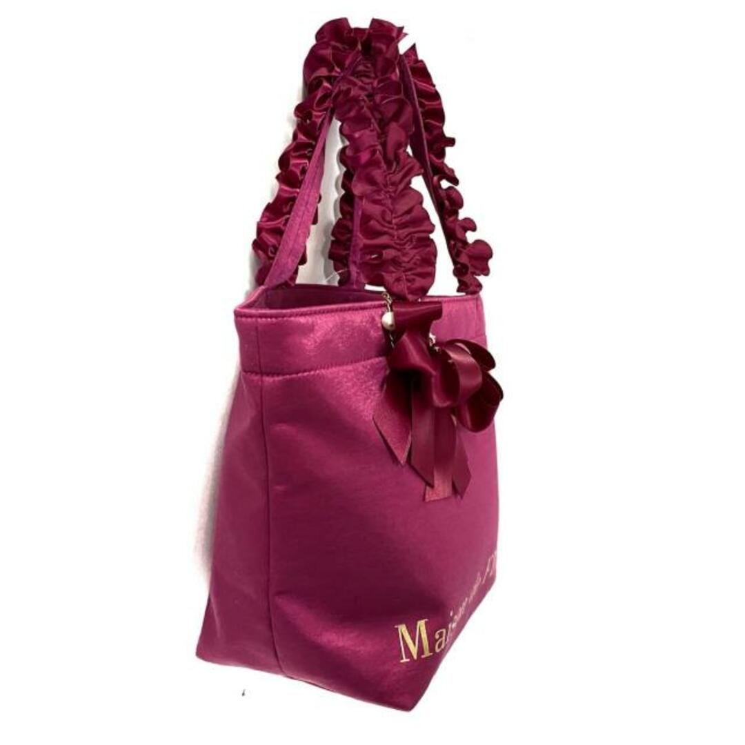Maison de FLEUR(メゾンドフルール)のMaison de FLEUR(メゾンドフルール) トートバッグ - ピンク×ゴールド フリル 化学繊維 レディースのバッグ(トートバッグ)の商品写真