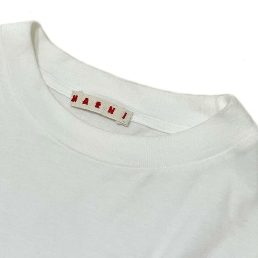 Marni(マルニ)のMARNI(マルニ) 長袖Tシャツ サイズ36 S レディース 白 スリット/ブランドロゴ/ロング丈 レディースのトップス(Tシャツ(長袖/七分))の商品写真
