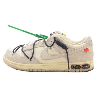 ナイキ(NIKE)のNIKE ナイキ ×OFF-WHITE DUNK LOW 1of Lot20 オフホワイト ダンクロー ローカット スニーカー ホワイト/グレー US10.5/28.5cm DJ0950-115(スニーカー)