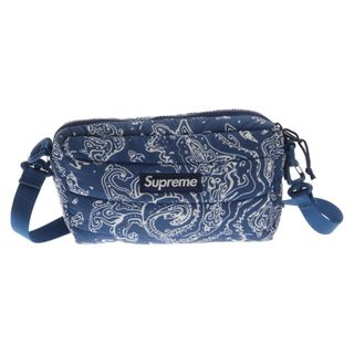 シュプリーム(Supreme)のSUPREME シュプリーム 22AW Puffer side Bag Paisey ロゴ パファーペイズリーショルダーバッグ ブルー(ショルダーバッグ)