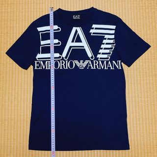 エンポリオアルマーニイーエーセブン(EMPORIO ARMANI EA7)の美品！　エンポリオアルマーニ　ビッグロゴTシャツ　サイズS(Tシャツ/カットソー(半袖/袖なし))