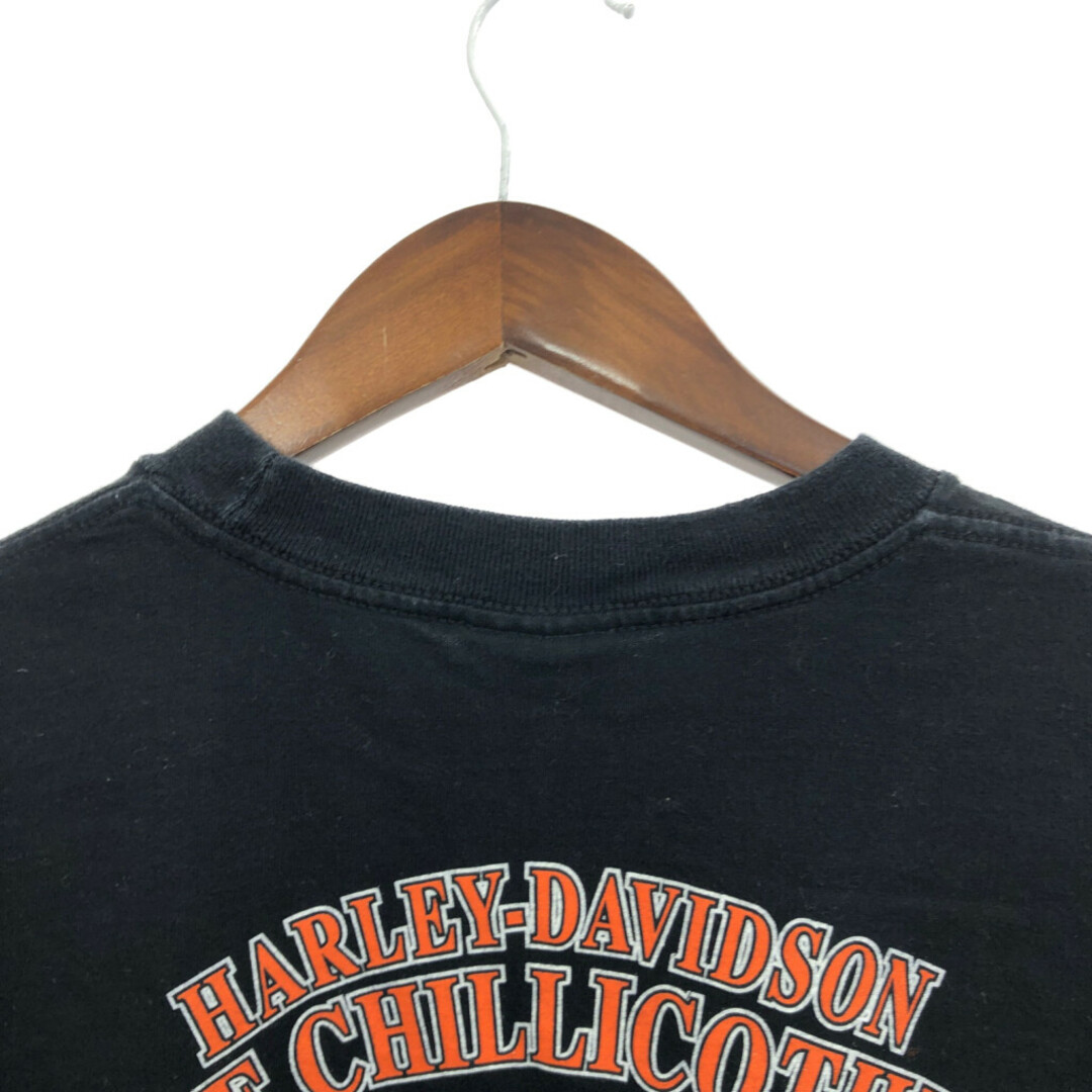 Harley Davidson(ハーレーダビッドソン)のUSA製 HARLEY DAVIDSON ハーレーダビッドソン 半袖Ｔシャツ バイク ブラック (メンズ M) 中古 古着 Q6067 メンズのトップス(Tシャツ/カットソー(半袖/袖なし))の商品写真