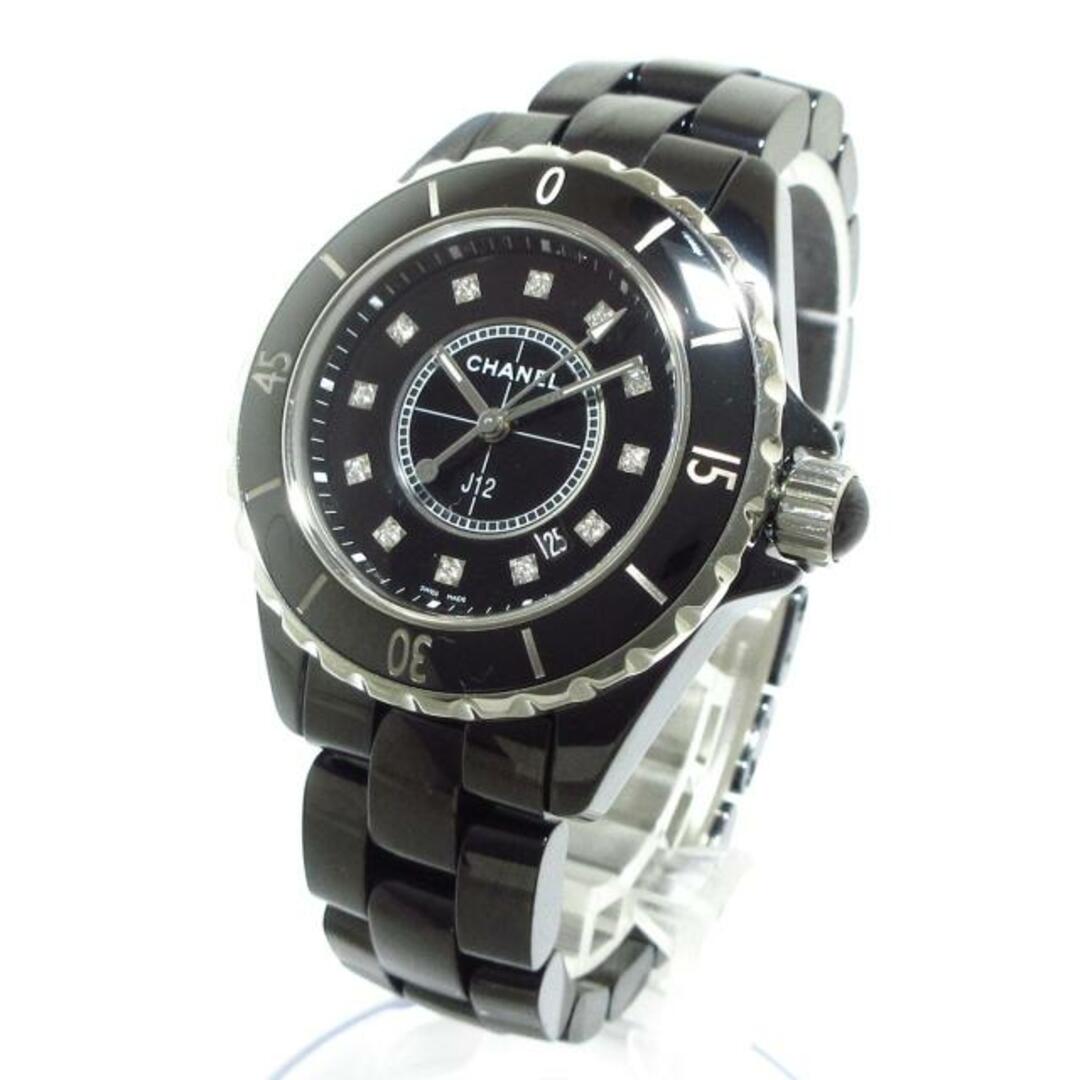 CHANEL(シャネル)のCHANEL(シャネル) 腕時計美品  J12 H1625 レディース 新型/セラミック/12Pダイヤインデックス/33mm 黒 レディースのファッション小物(腕時計)の商品写真