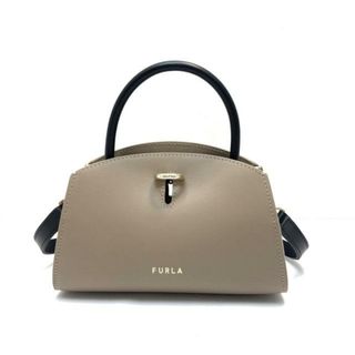 フルラ(Furla)のFURLA(フルラ) ハンドバッグ美品  ジェネシ ベージュ×アイボリー×黒 ミニバッグ レザー(ハンドバッグ)