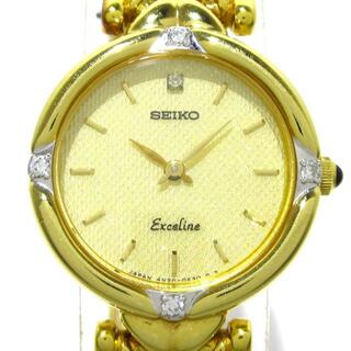 セイコー(SEIKO)のSEIKO(セイコー) 腕時計 エクセリーヌ 4N20-0360 レディース 5Ｐダイヤ ゴールド(腕時計)