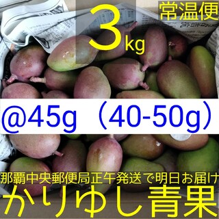〈@45g 40-50g〉沖縄県産 摘果マンゴー/青マンゴー約３kg【常温便②(フルーツ)
