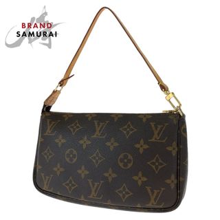 ルイヴィトン(LOUIS VUITTON)のLOUIS VUITTON ルイヴィトン モノグラム ポシェット アクセソワール ブラウン 茶 PVC M40712 ハンドバッグ アクセサリーポーチ レディース 405757 【中古】(ハンドバッグ)