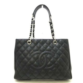 シャネル(CHANEL)のCHANEL(シャネル) トートバッグ レディース 復刻チェーントート(GST) A50995 黒 シルバー金具/チェーンショルダー キャビアスキン(トートバッグ)