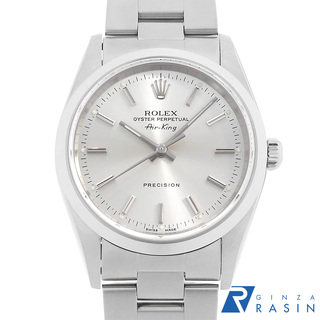 ロレックス(ROLEX)のロレックス エアキング 14000M シルバー バー Y番 メンズ 中古 腕時計(腕時計(アナログ))