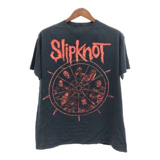 SLIPKNOT スリップノット 半袖Ｔシャツ バンドT ブラック (メンズ L) 中古 古着 Q6075(Tシャツ/カットソー(半袖/袖なし))