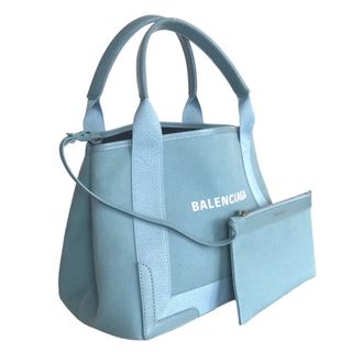 バレンシアガ(Balenciaga)のBALENCIAGA バレンシアガ ハンドバッグ トートバッグ レディース コットン スカイブルー 339933 4790 S 002123 中古品【鑑定済】(トートバッグ)