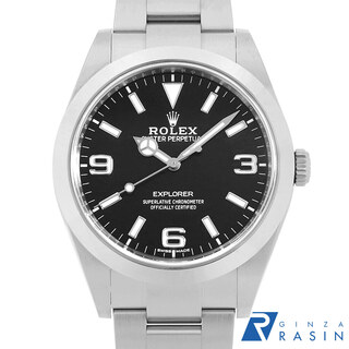 ロレックス(ROLEX)のロレックス エクスプローラーI 後期型 ホワイト369 214270 ブラック ランダム番 メンズ 中古 腕時計(腕時計(アナログ))