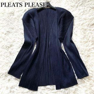 PLEATS PLEASE ISSEY MIYAKE - 極美品✨プリーツプリーズ ズ イッセイミヤケ カーディガン 長袖 サイズ4