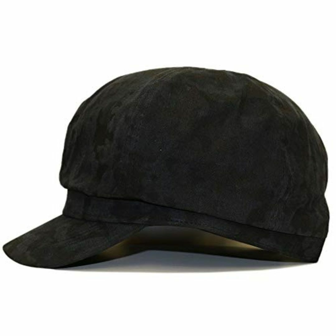 帽子 大きいサイズ ビッグサイズ キャスケット カモフラージュ ブラック メンズの帽子(キャスケット)の商品写真