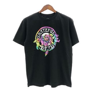 GRATEFUL DEAD グレートフル・デッド ダンシングベア 半袖Ｔシャツ バンドT ロゴ ブラック (メンズ L) 中古 古着 Q6078(Tシャツ/カットソー(半袖/袖なし))