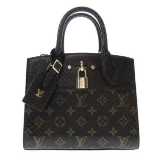 ルイヴィトン(LOUIS VUITTON)のLOUIS VUITTON(ルイヴィトン) ハンドバッグ シティ・スティーマー美品  シティスティーマーMINI ダークブラウン モノグラム/パイソン パイソン(ハンドバッグ)