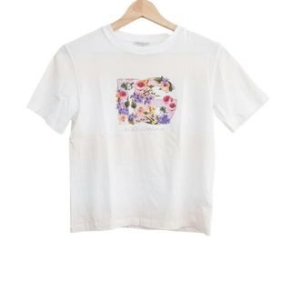 DOLCE&GABBANA - DOLCE&GABBANA(ドルチェアンドガッバーナ) 半袖Tシャツ サイズ11/12 レディース - 白×ピンク×レッド×マルチ 花柄/DG柄