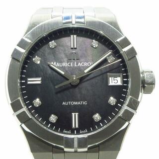 モーリスラクロア(MAURICE LACROIX)のMauriceLacroix(モーリスラクロア) 腕時計美品  アイコン オートマティック 35mm AI6006 レディース シェル文字盤/裏スケ/8Pダイヤ ブラックシェル(腕時計)